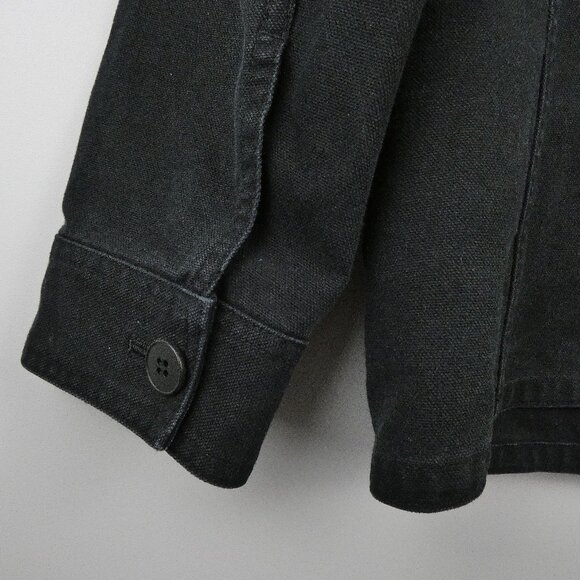 Comme Ca Ism Jacket Black Chore Canvas Womens Large Cotton Pockets Japanese - Picture 7 of 13